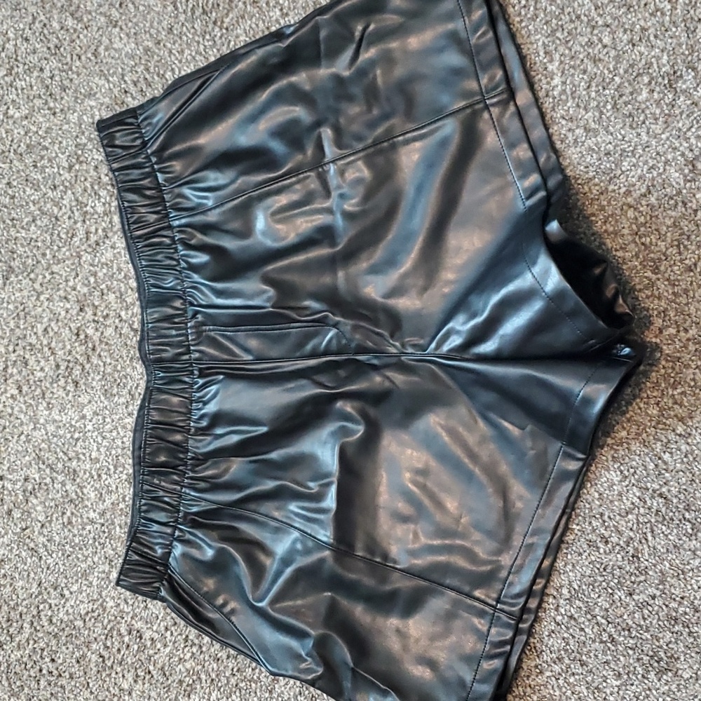 Abercrombie & Fitch faux leather shorts